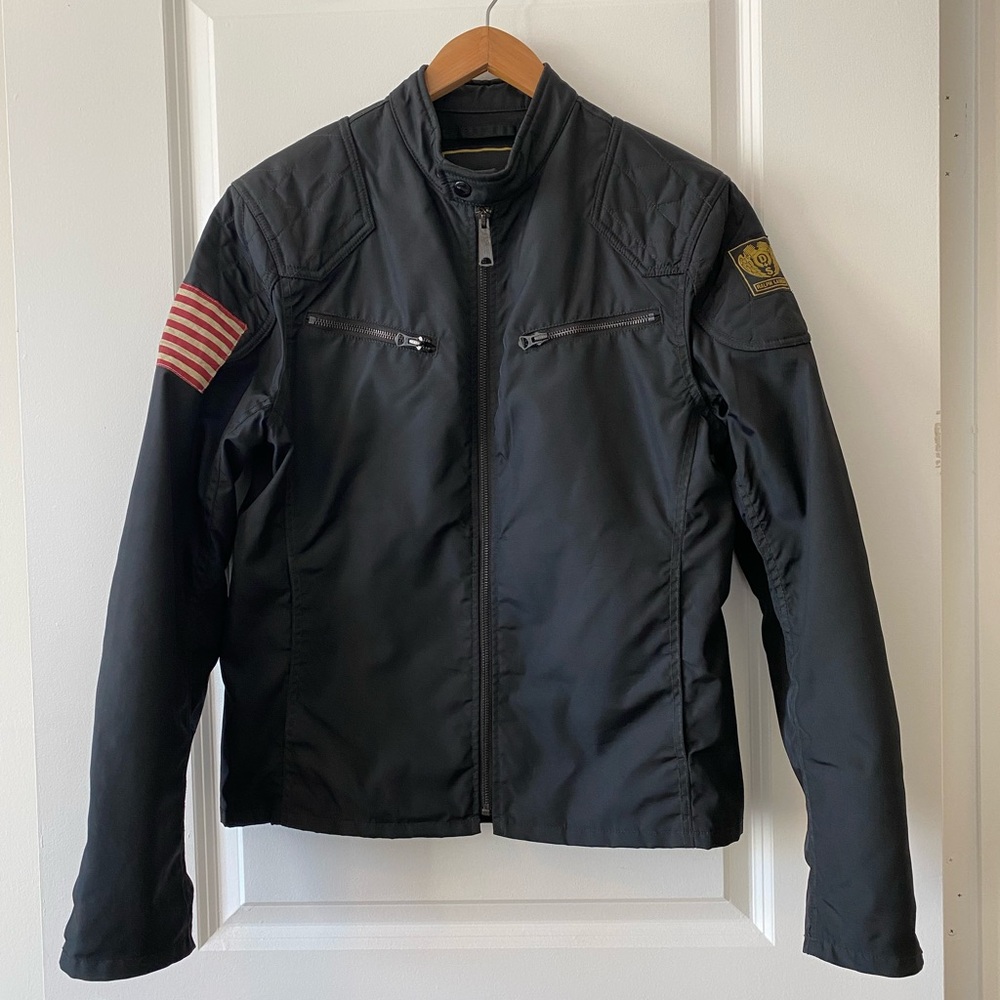 Ralph Lauren Denim & Supply Black biker Jacket Sz M men’s